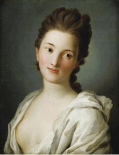 Pietro Antonio Rotari - Portrait De Femme Au Vêtement Blanc