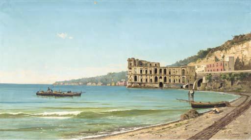 Pietro Barucci - A View of The Palazzo Donn\' Anna on the Coast of Posillipo, Bay of Naples