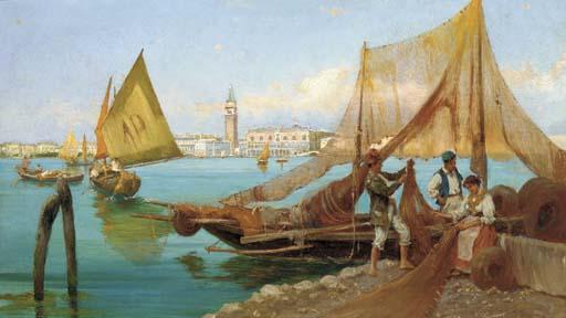 Pietro Barucci - Fishermen in the Venetian Lagoon