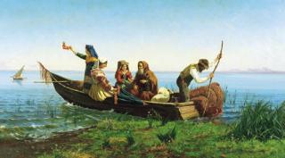 Pietro Barucci - Traghetto sul lago