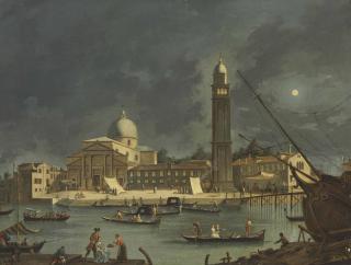 Pietro Bellotti - A Night Festival At San Pietro Di Castello, Venice