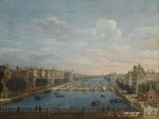 Pietro Bellotti - Amsterdam, A View Of The Binnen Amstel Looking North