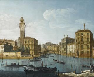 Pietro Bellotti - Venice, The Grand Canal At The Entrance To The Cannaregio With The Church Of San Geremia And The Palazzo Labia