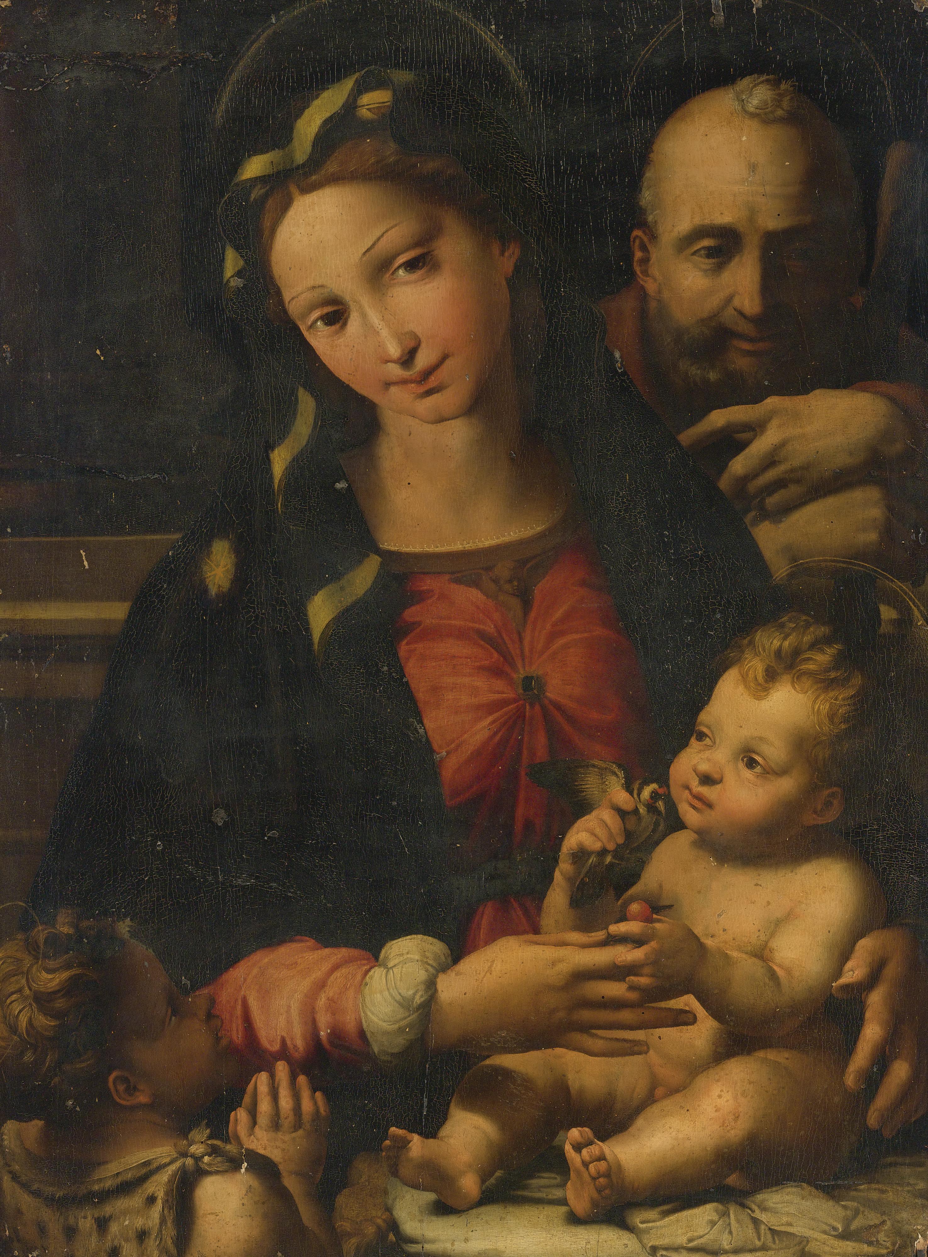 Pietro Buonaccorsi - The Holy Family With The Infant Saint John The Baptist