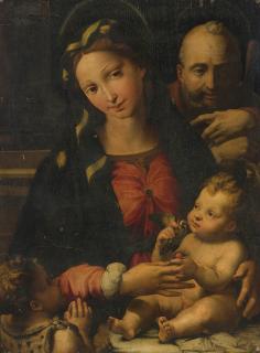 Pietro Buonaccorsi - The Holy Family With The Infant Saint John The Baptist