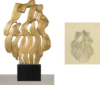 Pietro Consagra - Solida E Trasparente; Study For Solida E Trasparente