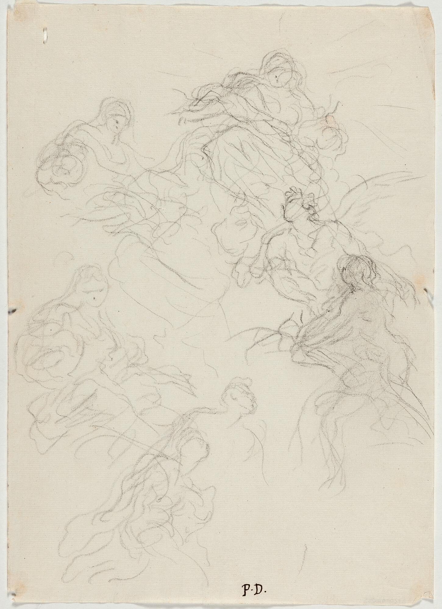 Pietro Dandini - 6 Bll.: Diverse Entwurfsskizzen für figürliche Darstellungen