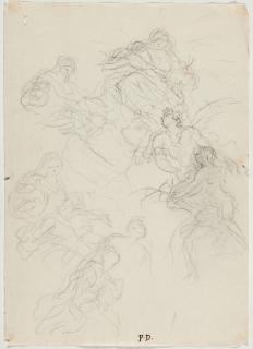 Pietro Dandini - 6 Bll.: Diverse Entwurfsskizzen für figürliche Darstellungen