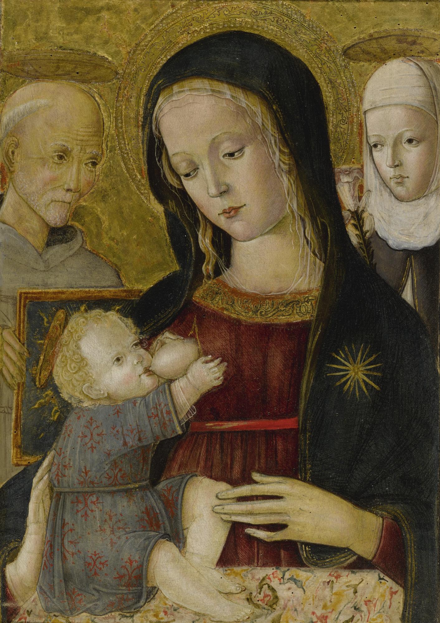 Pietro Di Domenico - Madonna And Child With Saint Bernardino And Saint Catherine Of Siena