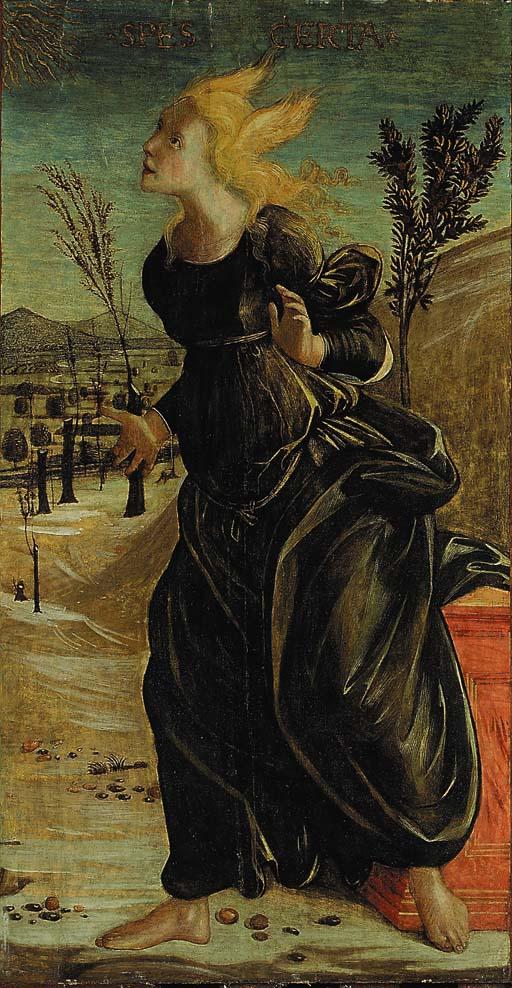 Pietro Di Francesco Degli Orioli - A female Saint in a landscape