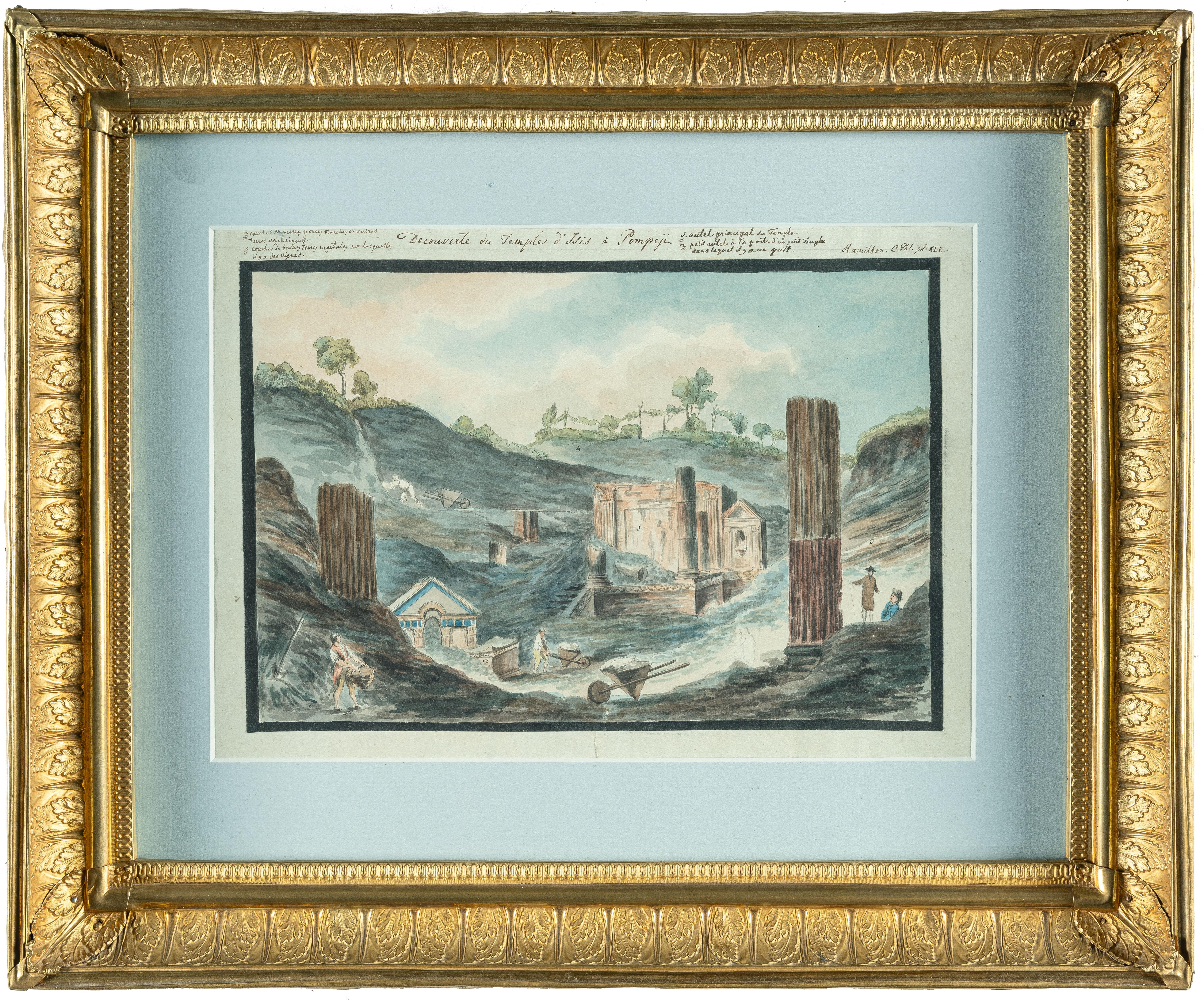 Pietro Fabris - Die Ausgrabung des Isis-Tempels in Pompeji