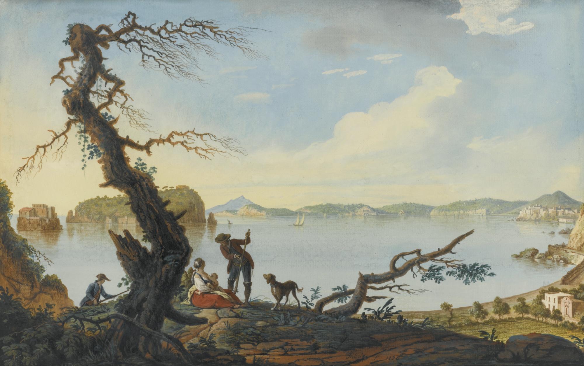 Pietro Fabris - Naples, A View Of The Gulf Of Pozzuoli And The Islands Of Nisida, Procida, Ischia And Capri