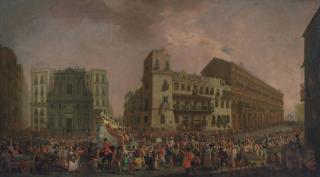 Pietro Fabris - The Carnival In Naples In 1778, With The \'Cavalcata Turca\' Parading Through The Largo Di Palazzo