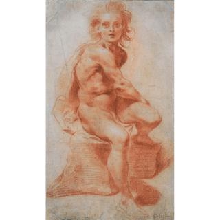 Pietro Faccini - Homme Nu Assis