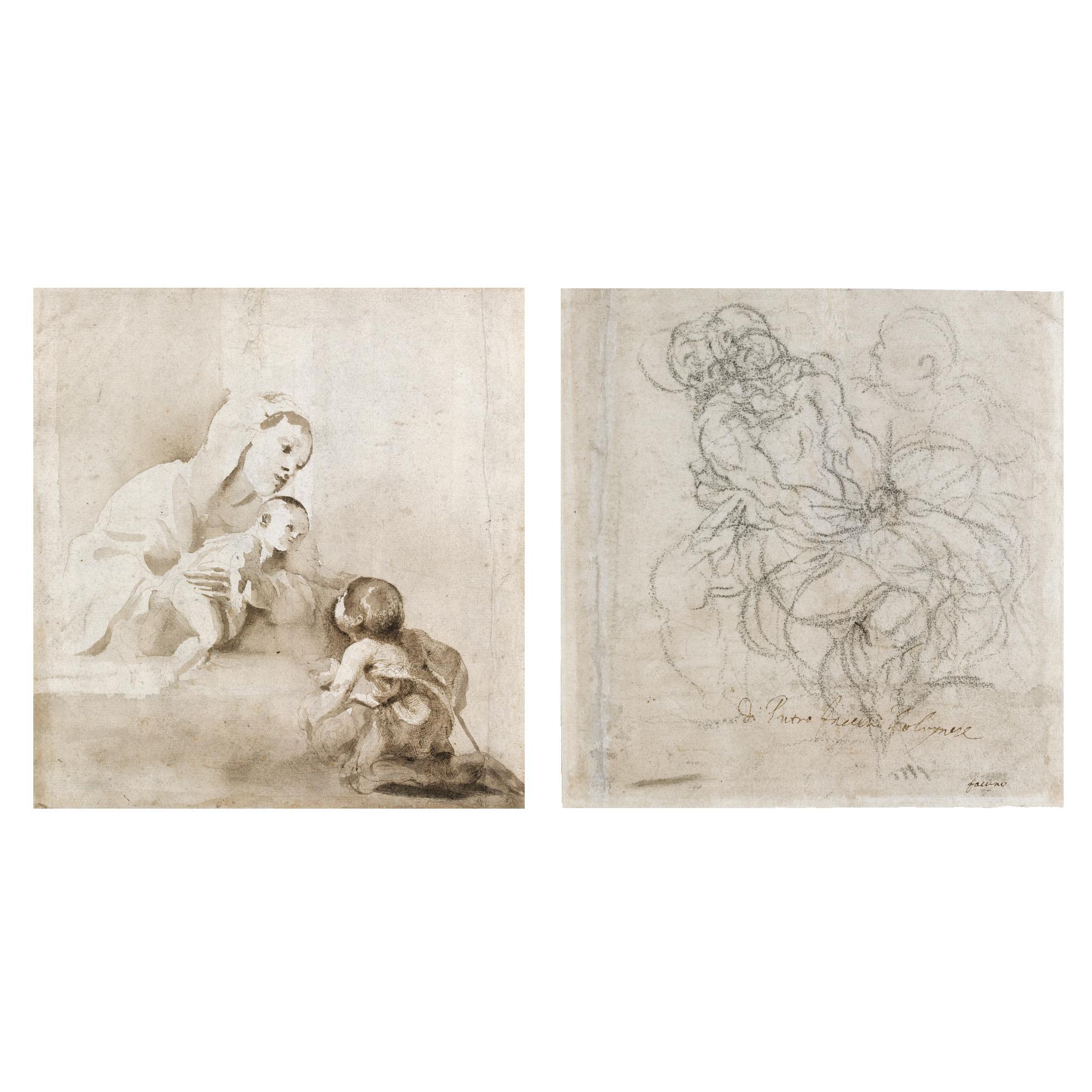 Pietro Faccini - Recto: Madonna And Child And St. John The Baptist Verso: Study For A Deposition
