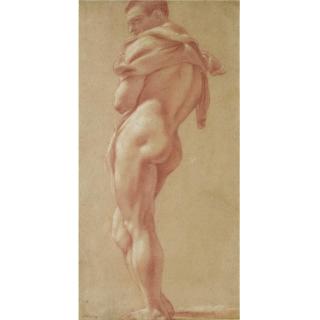 Pietro Faccini - Standing Male Nude Seen From Behind