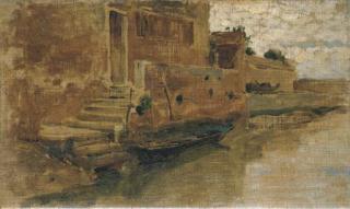 Pietro Fragiacomo - Barca All\'Attracco