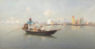 Pietro Fragiacomo - On the Venetian lagoon