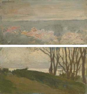 Pietro Fragiacomo - Seascape; And Landscape