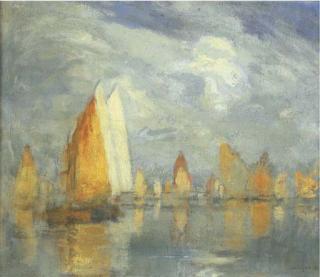 Pietro Fragiacomo - Venezia, vele in laguna