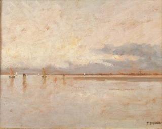 Pietro Fragiacomo - Venezia, vele in Laguna