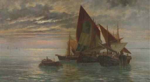 Pietro Gabrini - Boats At Sunset