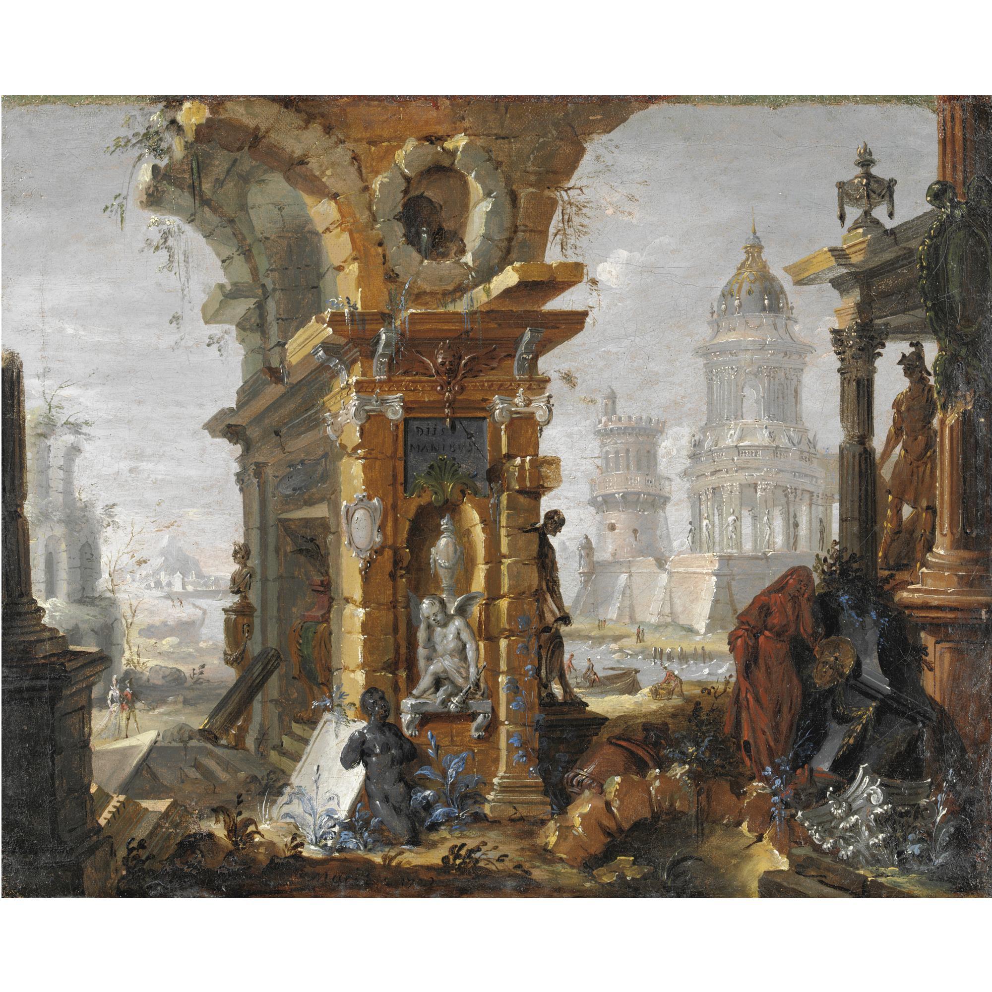Pietro Gaspari - Capriccio Con Rovine Classiche, Medievali E Rinascimentali