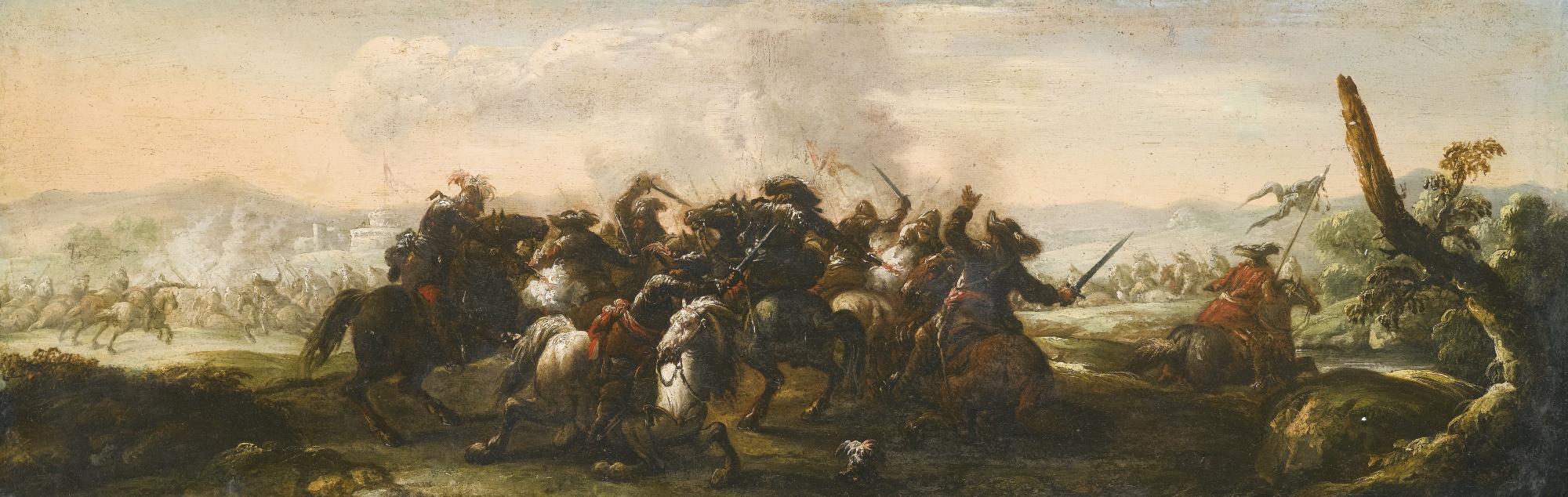 Pietro Graziani - A Cavalry Skirmish Before A Fortification