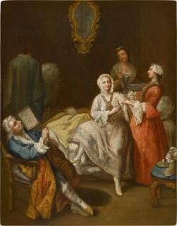 Pietro Longhi - An elegant lady at her morning ritual