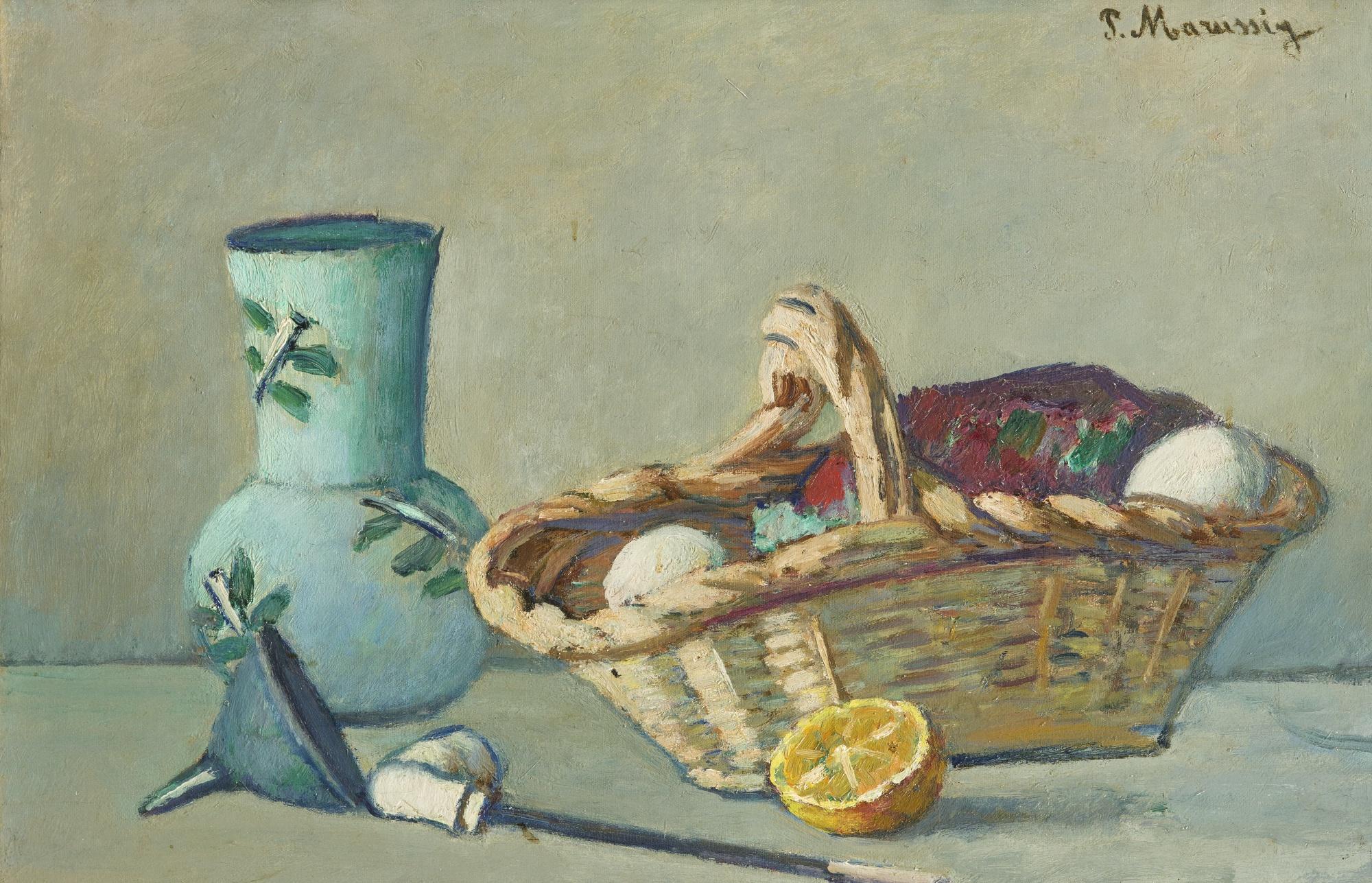 Pietro Marussig - Still Life With A Basket