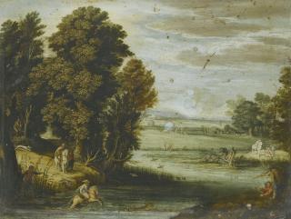 Pietro Paolo Bonzi - Landscape With A Hunt