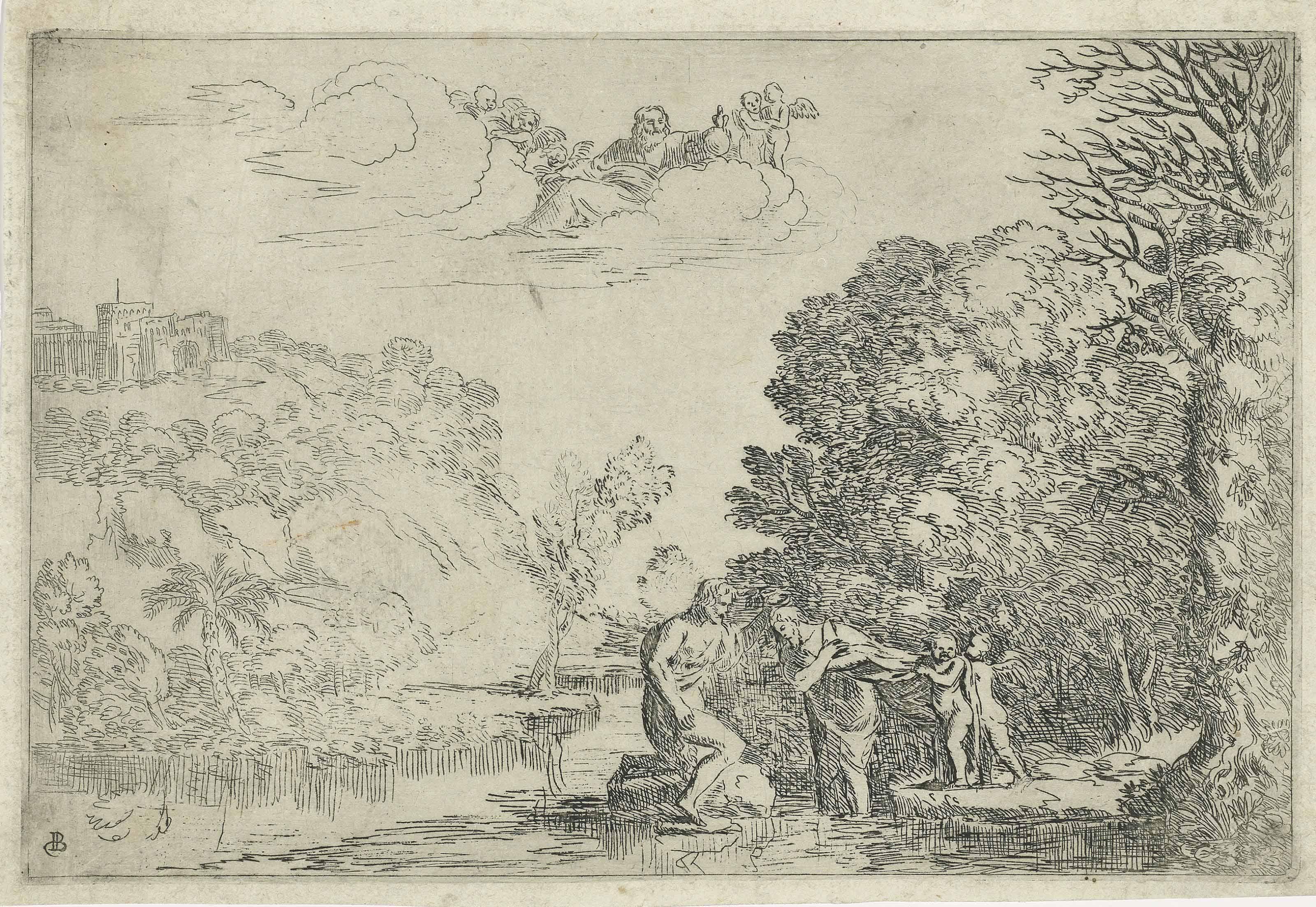 Pietro Paolo Bonzi - The Baptism Of Christ (B. 3, As Cavedone)