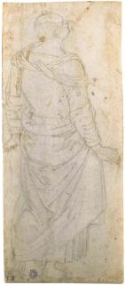 Pietro Perugino - An apostle seen from behind looking up