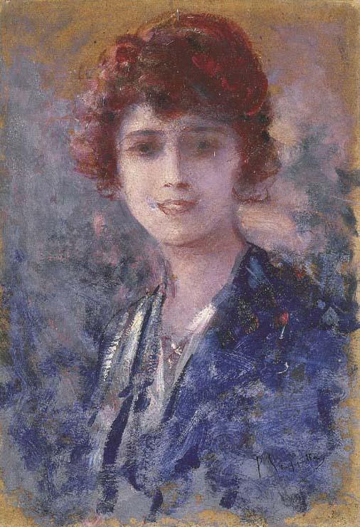 Pietro Scoppetta - Giovane donna dai capelli rossi