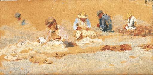 Pietro Scoppetta - Pescatori che rammendano le reti