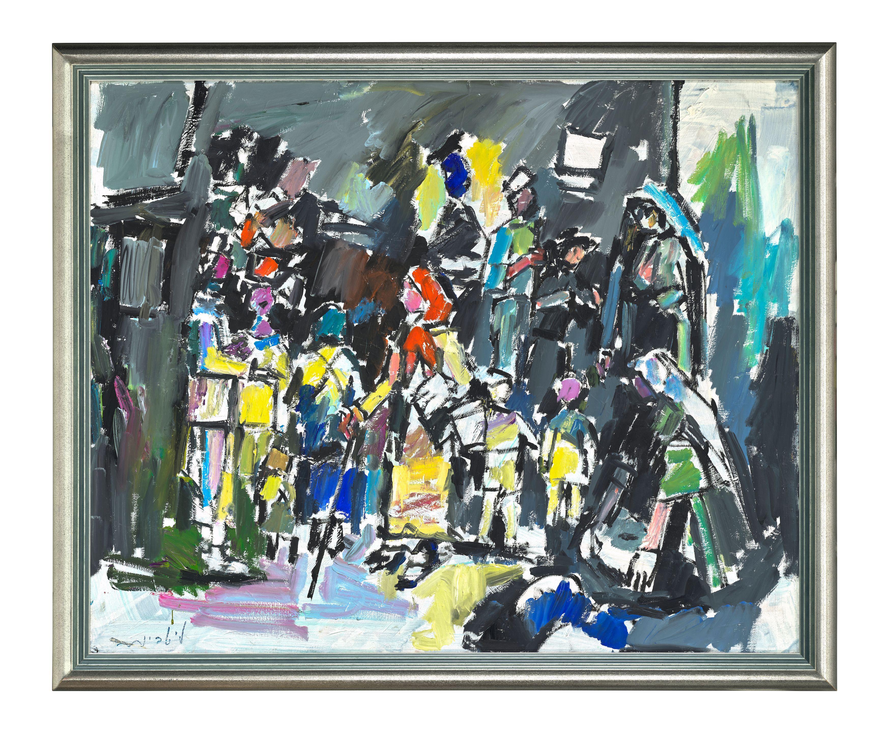 Pinchas Litvinovsky - Standing figures in grey