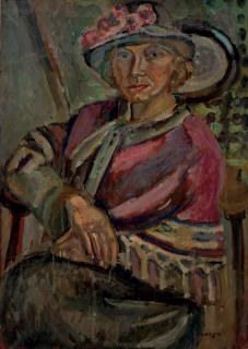 Pinchus Kremegne - Femme au chapeau