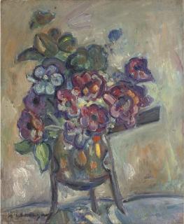 Pinchus Krémègne - Vase de fleurs sur un trépied