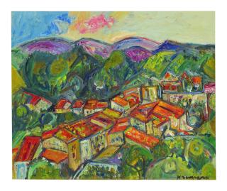 Pinchus Krémègne - Vue De Céret Et Du Canigou