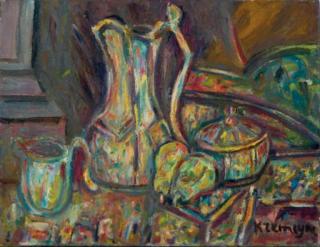 Pincus Krémègne - Nature morte avec pichet