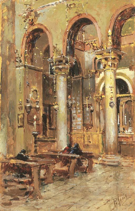 Pio Joris - Roma, interno di chiesa