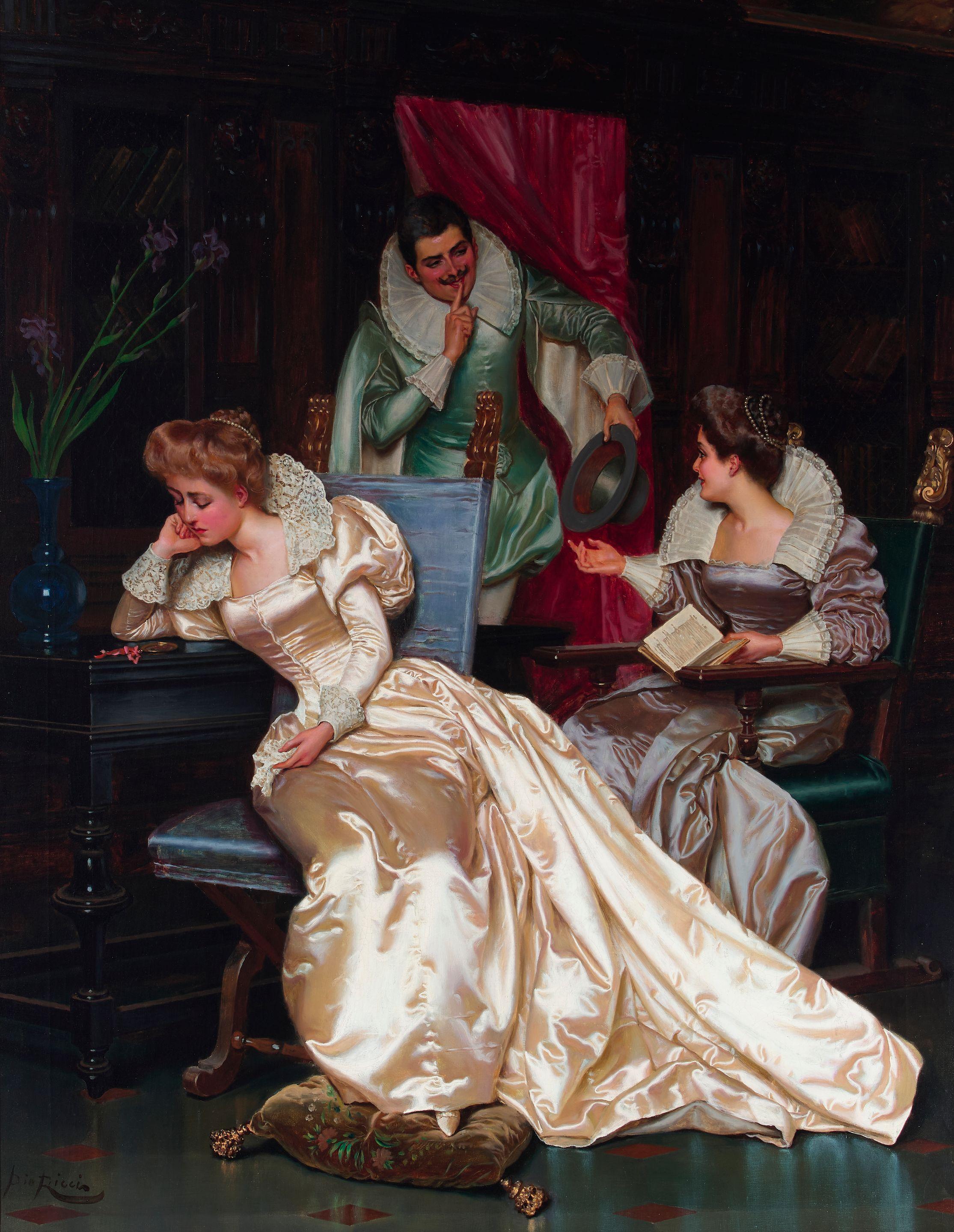 Pio Ricci - The suitor 34 1/4 x 26 1/2in (87 x 67.3cm)