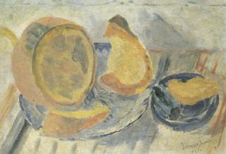 Pio Semeghini - Natura morta con zucche gialle