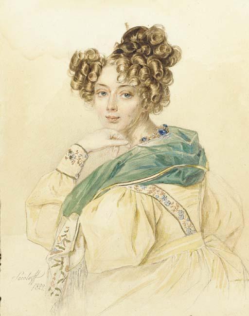 Piotr Feodorovich Sokolov - Portrait of Countess Olga Alexandrovna Orlova