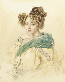 Piotr Feodorovich Sokolov - Portrait of Countess Olga Alexandrovna Orlova