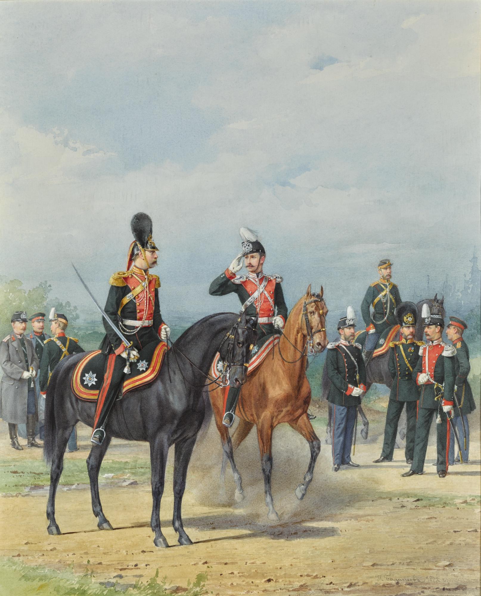 Piotr Ivanovich Balashov - A Group Of Dragoons