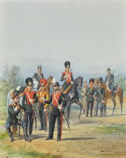 Piotr Ivanovich Balashov - A Group Of Men Of The Dragoon And Hussar Regiments
