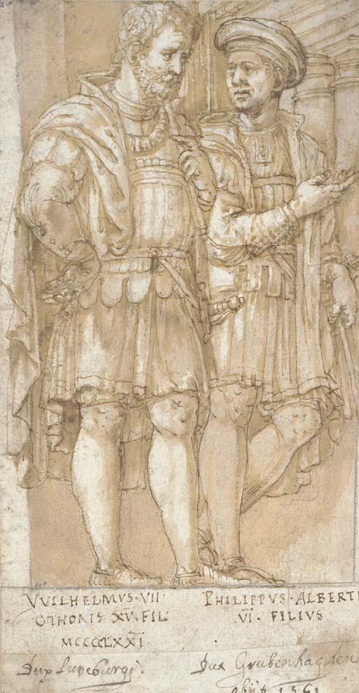 Pirro Ligorio - Two princes of the House of Guelph: Duke William VII and Duke Philip VI