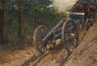 Pius Ferdinand Messerschmitt - Kanone, von Pferden gezogen.