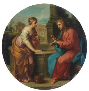 Placido Costanzi - Noli Me Tangere; And Christ And The Woman Of Samaria 25.1Cm. (10 In.) Diameter (2)